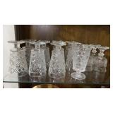 Set of 12  Hazel Atlas stemware diamond pattern