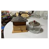 Cast Iron Hand Crank Coffee Grinder w/Drawer &