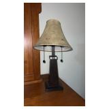Table lamp and long mirror
