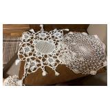Lot of 5.  14" round doilies