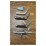5 Folding Pocket Knives. Old Timer, Sabre, & more