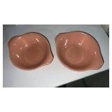 Mid century Russel Wright coral  set of 2 bowls
