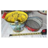 1997 Schylling Sand Pail & Vintage Sand Sifter
