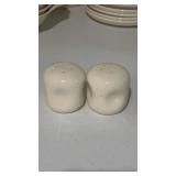 Mid century Russel Wright white linen salt and