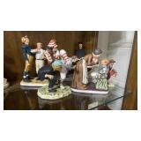 Norman Rockwell and Saturday post figurines