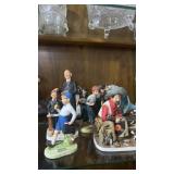 Saturday post and Norman Rockwell figurines