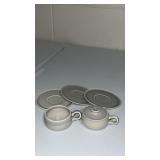 Mid century Russel Wright  granite gray mini tea