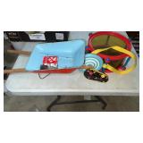 Vintage Tin Toy Wheel Barrow & more