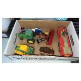 Vintage Wood & Metal Toys, Teactors, Fire Engine