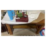 Wood desk / table approximately  48 x 28 x  28.5"
