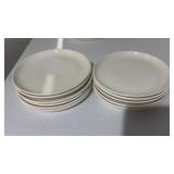 Mid century Set of 11. Russel wright white linen
