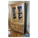 Solid Wood Hutch with 3 Drawers & 2 Cabinets