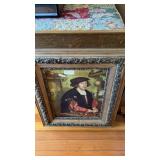 Wood framed portrait of Georg Giese oversized