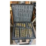 Drill bits in metal box
