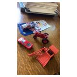 Diecast cars and tractor