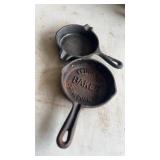2 Mini Cast Iron Skillets