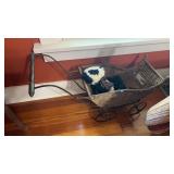 Vintage doll stroller and bear