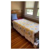 Single Bed Set. Frame, Mattress, Covers (Upstairs)