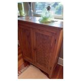 Wood 2 door  cabinet  approximately  31.5 x
