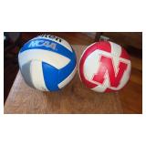 2 Mini Volleyballs , 1 is Nebraska