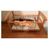 Kids Wood Doll Crib & Doll approx 20.25x12x13