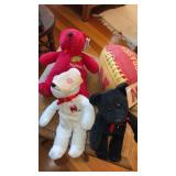 3 Nebraska Souvenir Teddy Bears & Mini Football