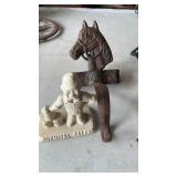Cast Iron Horse Wall Hook & Chemical Sales Gag