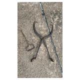 Vintage Ice Tongs & Hay Pick