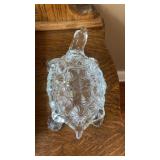 Glass lidded turtle CANDY dish