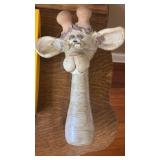 Whimsical Handcrafted ceramic or clay giraffe