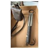 Vintage Pelouze Mfg Co Scale & Cow Bell