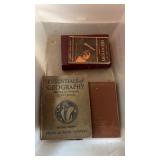 Tote with lid and vintage books