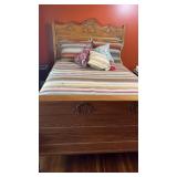 Beautiful Oak full size bed  headboard and