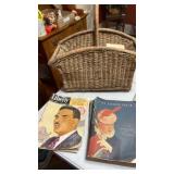 Wicker magazine basket , Sears Roebuck catalog