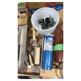 Propane fuel with torch tips , concrete tools and