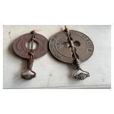 2 Vintage Cast Dampers