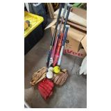 4 Aluminum Baseball, 3 Gloves, & 3 Softballs