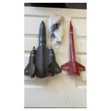 2 Plane Model Rockets & parts needs Tlc approx 20