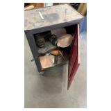 Rolling Cabinet with contents. Approx