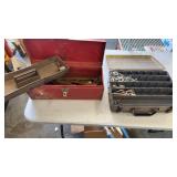 Metal Tool Box with Rusty Tools & Double Sided
