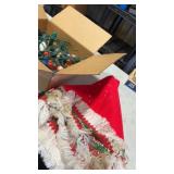 Vintage Christmas Bukbs & Table Cloth, Smudges on
