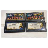 2 Star Trek 50th Anniversary 1996-2016 24k Gold