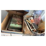 Box of Books & Box with Random Tools