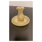 Miniature Oil Lamp appears Amber in color. It is