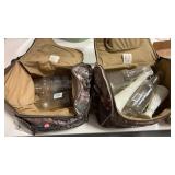 2 Sportsman Lunch Bags with Multiple Glass