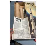 Saturn V flying model rocket kit  1/100 scale kit