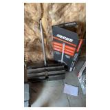 Snow sweeper for the end of a weedeater and a