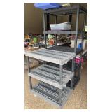 Lot of 4 black plastic shelfï¿½s