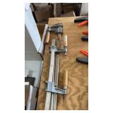 Three wood clamps