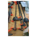 Four wood clamps